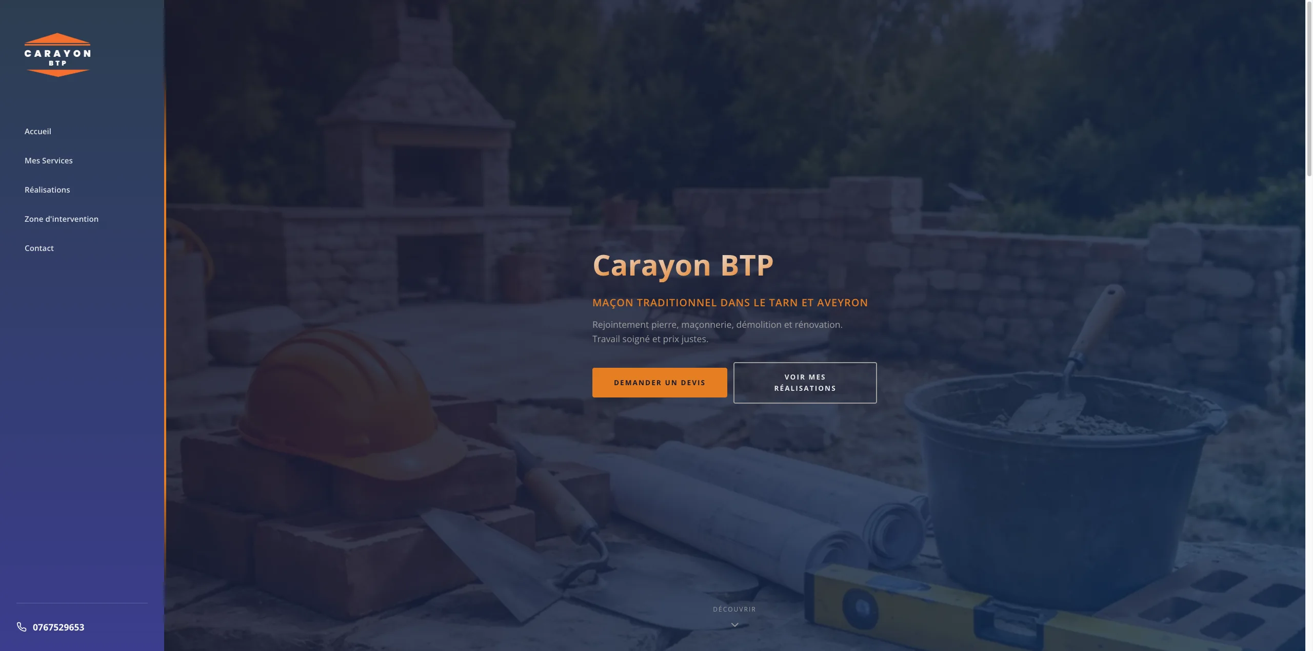 Site web de Carayon BTP